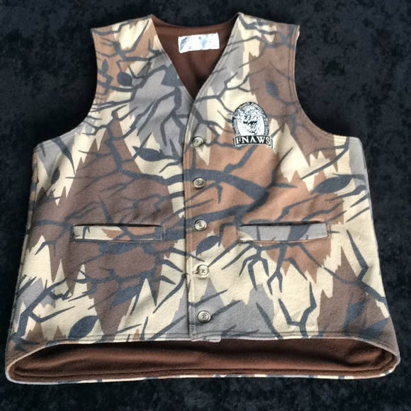 camo wool vest